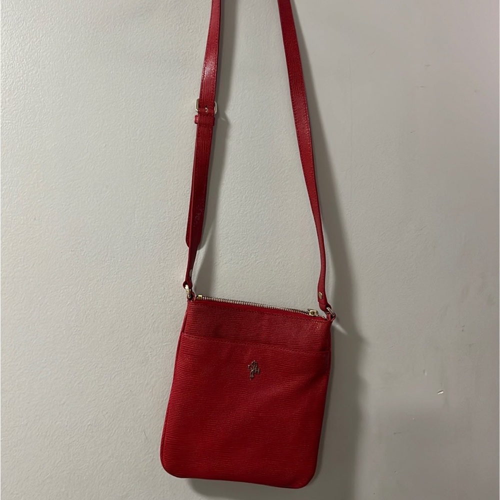 cole haan red crossbody purse